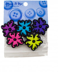 Набор пуговиц-фигурок «Фантазийные цветы» - Фото 1