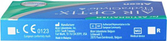 Контактные линзы Air Optix Plus HydraGlyde for Astigmatism cyl -2,25