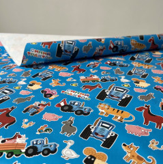 Бумага упаковочная «Синий трактор», синий - Фото 3