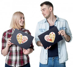 Валентинки-наклейки «В моем сердце только он!» - Фото 2