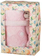 Плед с игрушкой «Розовый мишка» (100×75) - Фото 1