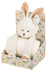 Плед с игрушкой «Зайка в клеточку» (100×75) - Фото 1