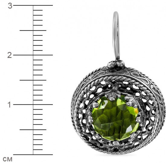 Серьги из серебра с хризопразами