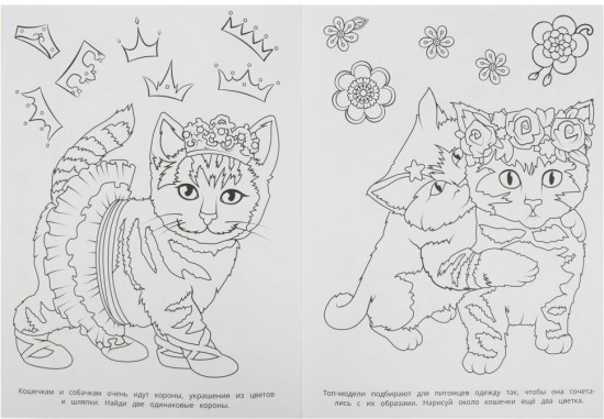 Раскраска «Модные кошечки и собачки»