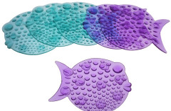 Мини-коврик для ванной «Рыбка» (6 шт), на присосах - Фото 1