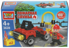 Конструктор «Пожарный на машине» - Фото 1