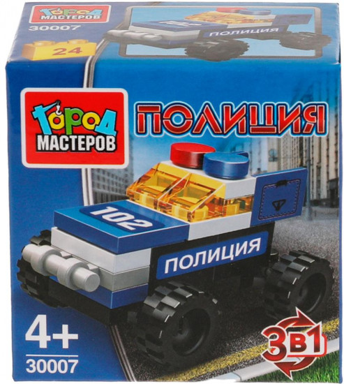 Конструктор 3 в 1 «Полицейская машина»
