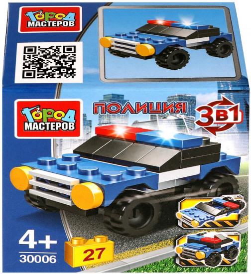 Конструктор 3 в 1 «Полицейская машина»