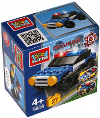 Конструктор 3 в 1 «Полицейская машина» - Фото 2