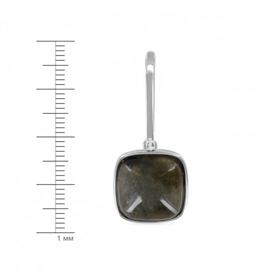 Серьги из серебра с лабрадоритом