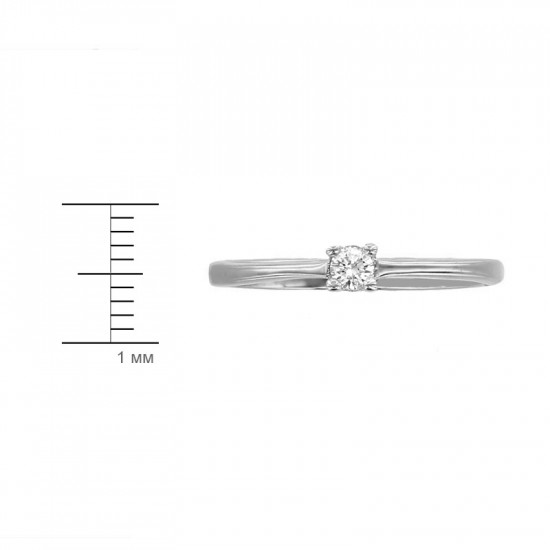 Кольцо из серебра с бриллиантом