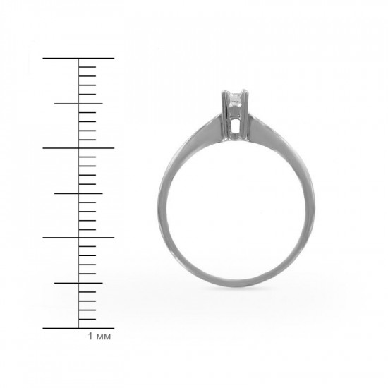 Кольцо из серебра с бриллиантом