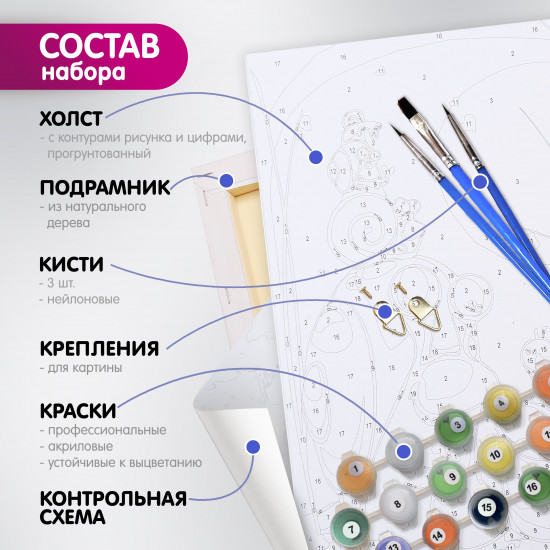 Картина по номерам «Милые котята»