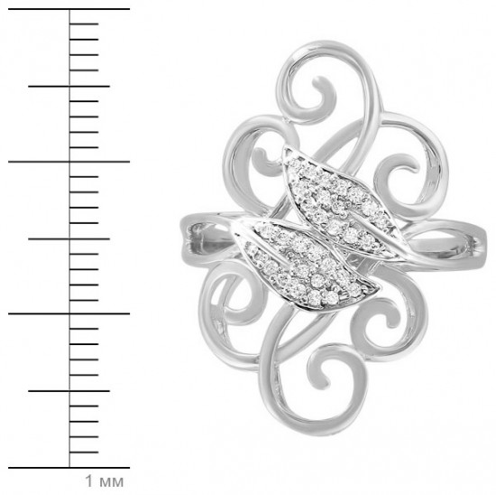 Кольцо из серебра с бриллиантами