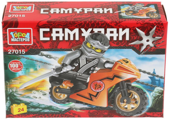 Конструктор «Чёрный самурай на мотоцикле»