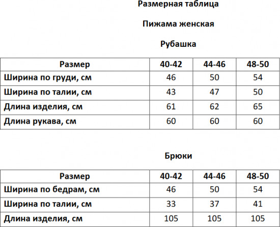 Пижама женская