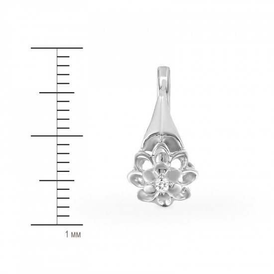 Серьги из серебра с бриллиантами