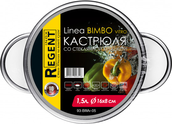 Кастрюля c крышкой «Bimbo vitro»