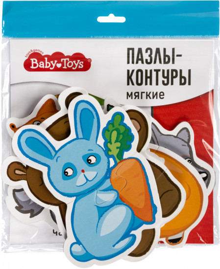 Пазлы-контуры мягкие «Лесные животные»