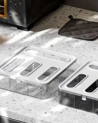 Органайзер для хранения пластиковых пакетов 3 отсека - Фото 4