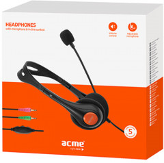 Наушники-гарнитура проводные Acme HM01 (черный) - Фото 7