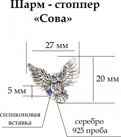Шарм из серебра с эмалью