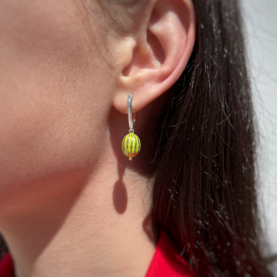Серьги из серебра с эмалью