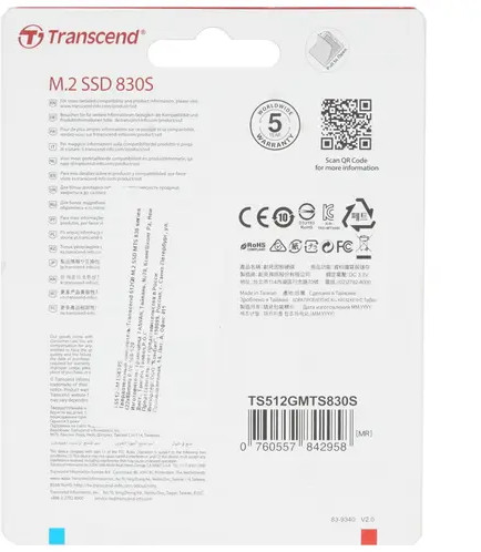 SSD накопитель Transcend MTS830S