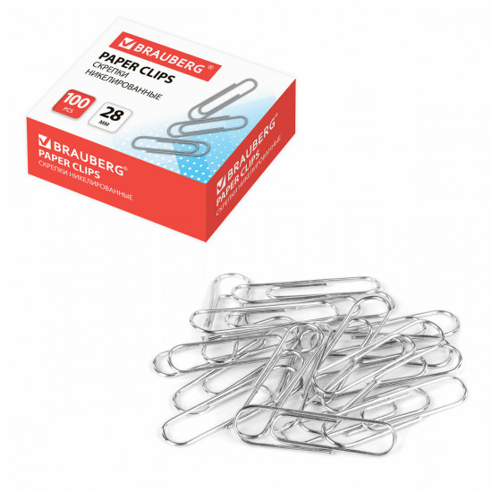 Скрепки никелированные