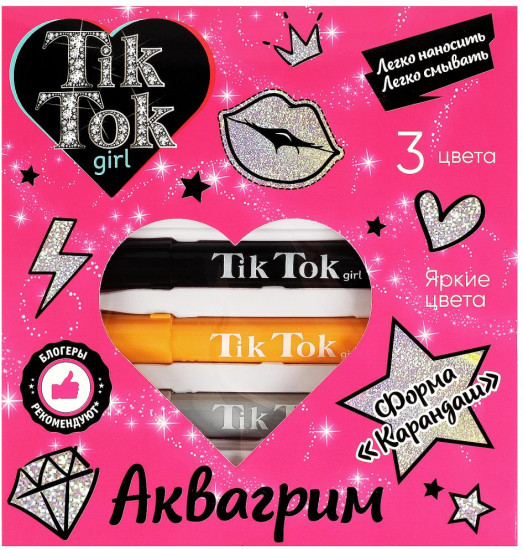 Аквагрим «Tik Tok»