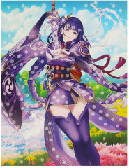 Аппликация из пайеток и страз «Фиолетовый меч» - Фото 2