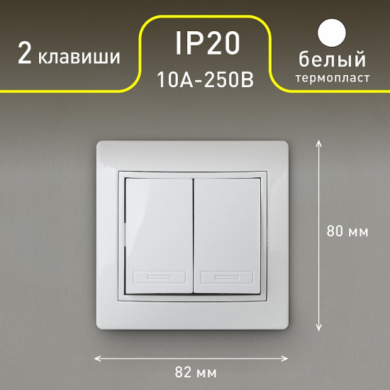 Выключатель двухклавишный