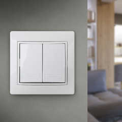 Выключатель двухклавишный - Фото 3