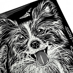 Гравюра «Кошка и собака» - Фото 3