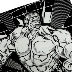 Гравюра  «Зелёный монстр-герой» - Фото 3