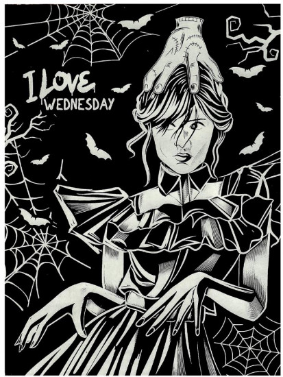 Гравюра « I love Wednesday»