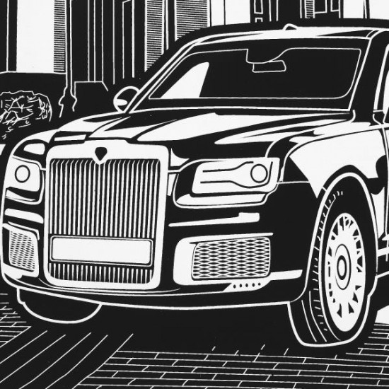 Гравюра «Дорогие авто»