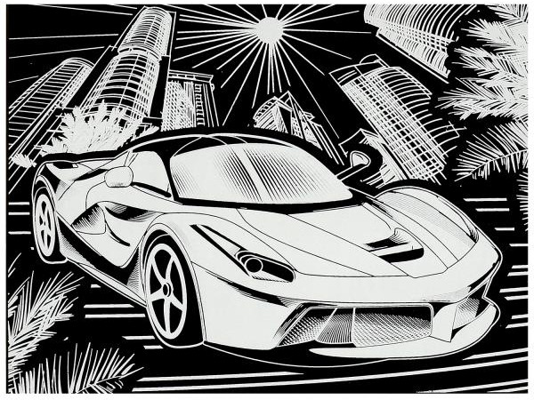 Гравюра «Дорогие авто» | Multi Art | Фото 2