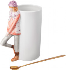 Набор кружек с ложками «Влюбленные» - Фото 2