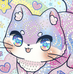 Мозаика алмазная «Радужный котик» - Фото 3