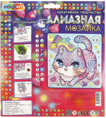 Мозаика алмазная «Радужный котик» - Фото 4