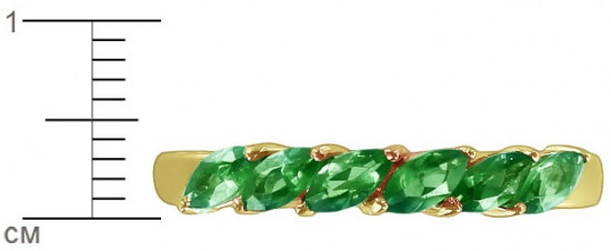 Кольцо из золота с гранатами