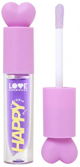 Масло для губ «Happy», тон 04 Прозрачно-фиолетовый