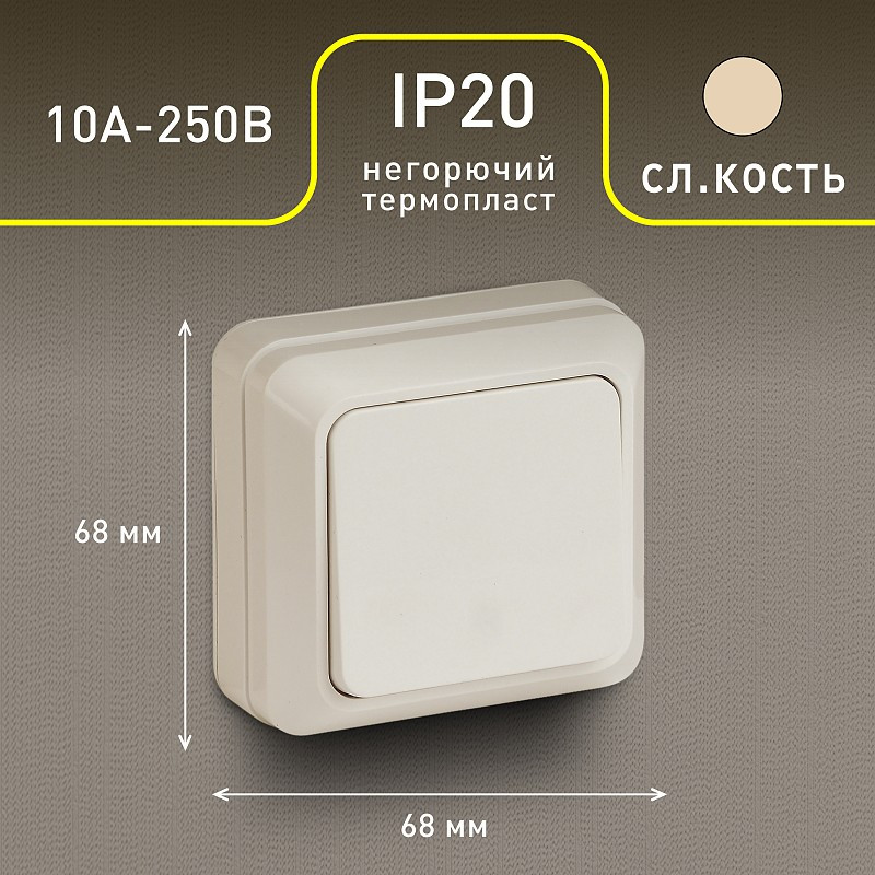 Выключатель одноклавишный | Quadro | Intro | Фото 1