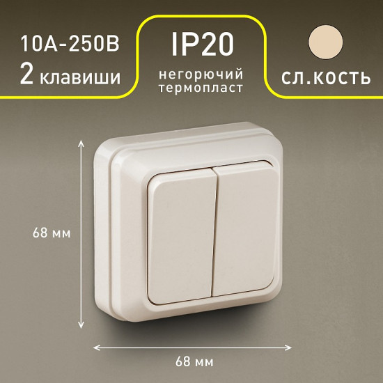 Выключатель двухклавишный