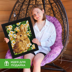Алмазная мозаика «Зайчик в ромашках» - Фото 6