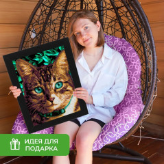 Алмазная мозаика «Изумрудные глаза» - Фото 2