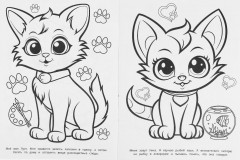 Раскраска «Кавайные котята» - Фото 1