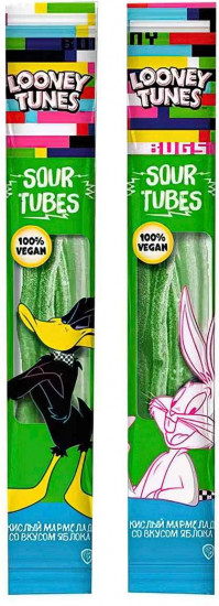 Жевательный мармелад со вкусом яблока «Sour Tubes»