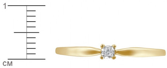 Кольцо из золота с бриллиантом